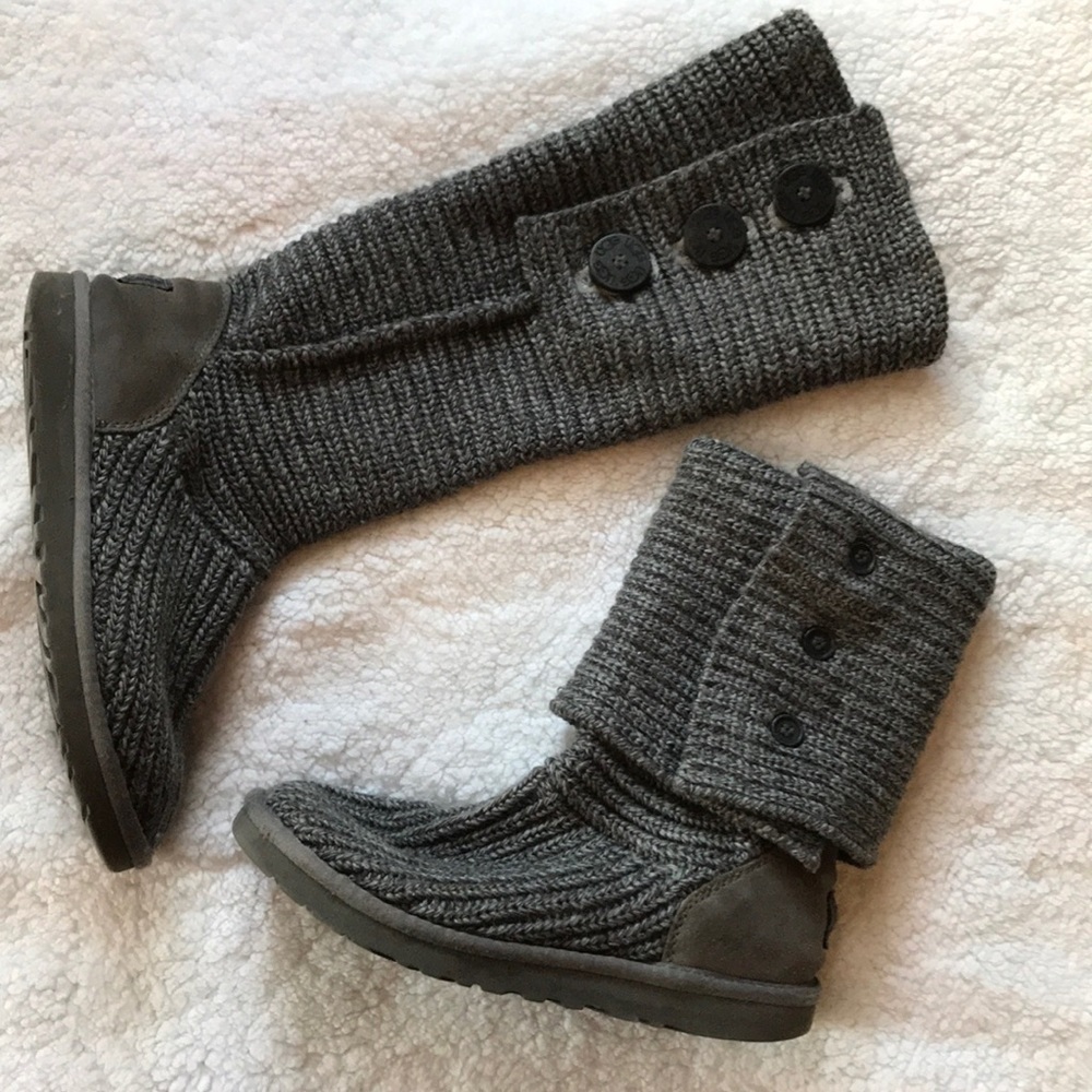 Gray Knit UGG boots